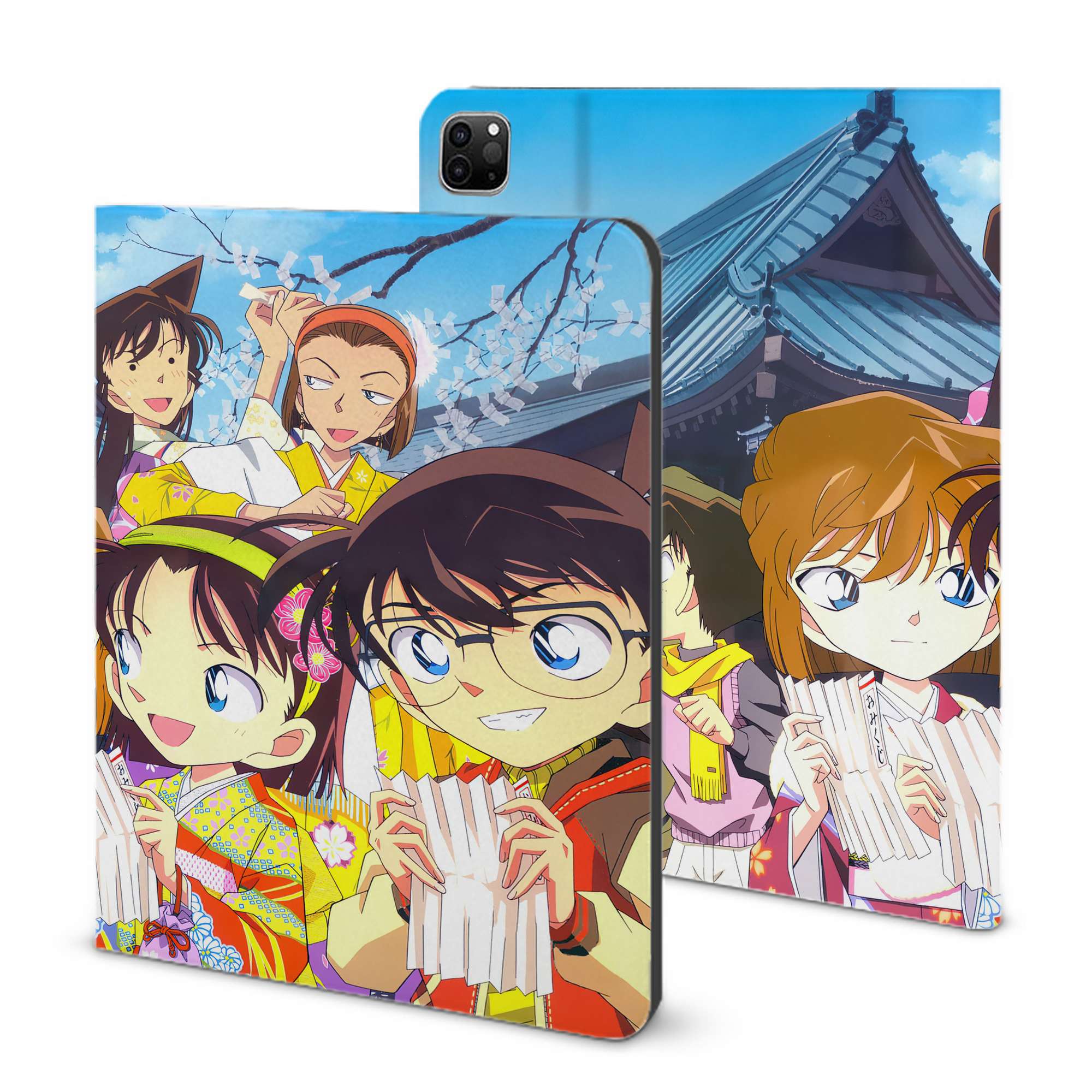（画像用） 名探偵コナン Detective Conan IPad ケース ブック型 PUレザー TPU 耐衝撃 軽量 薄型 ペン収納なし 全面保護 IPad 各モデル対応
